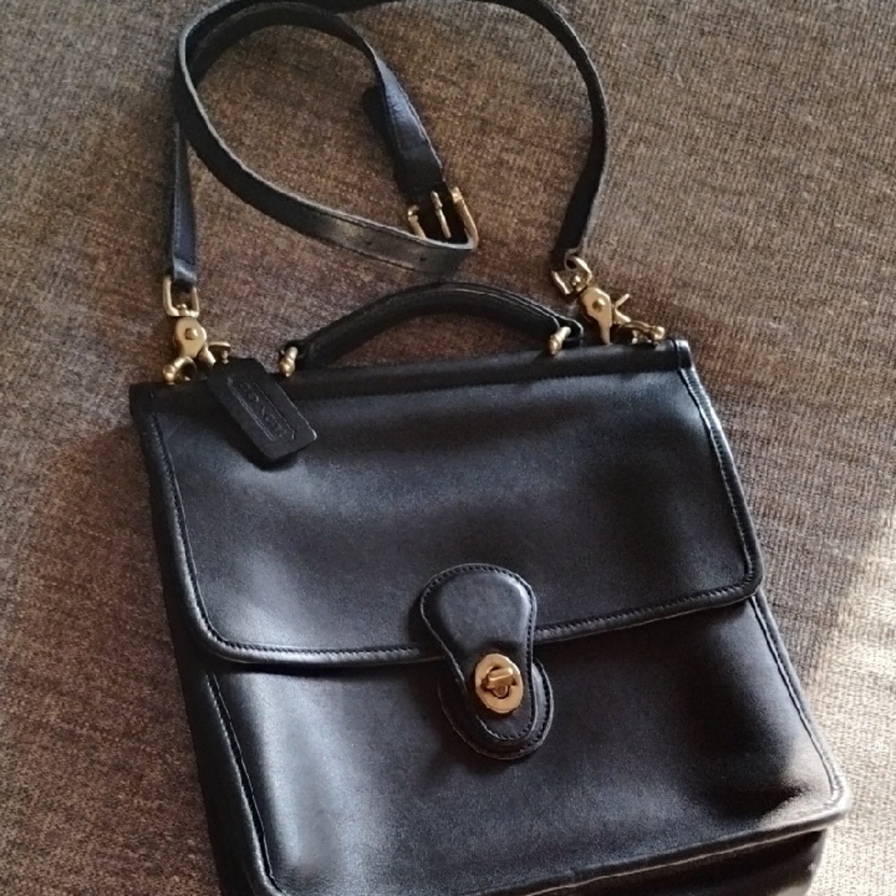 Coach Black Leather Crossbody Bag